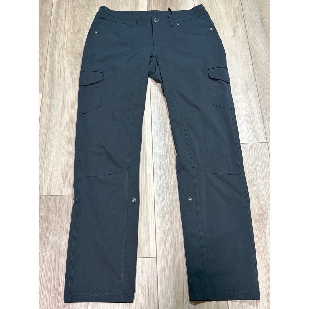 Kuhl Freeflex Roll-Up Pants Womens 8 Reg Charcoal Gray Cargo Hiking Capri #6326
